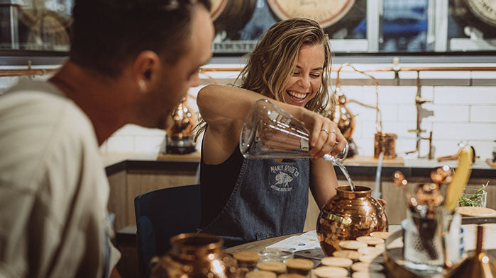 Gin tasting experience at the distillery