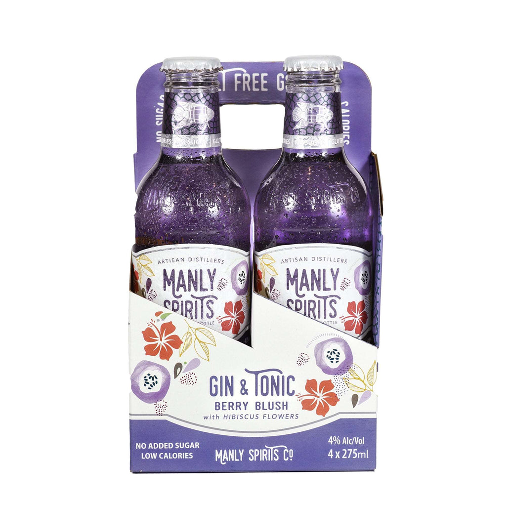 Manly Spirits Berry Blush Gin and Tonic Premix 4 Pack
