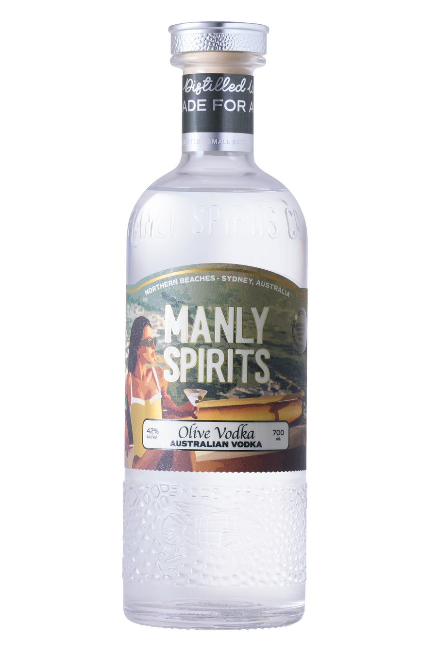Bottle of Manly Spirits Olive Vodka 700ml